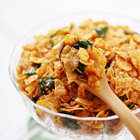 Salted Egg Crispy Cornflakes - Recipe photo by Anncoo
