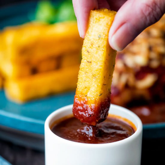 Fried Polenta Chips - Recipe photo by Brian Jones