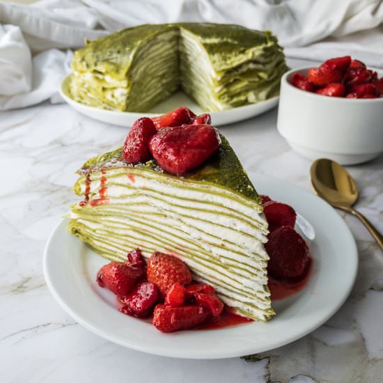 Matcha Crepe Cake - Recipe photo by ThePypersKitchen
