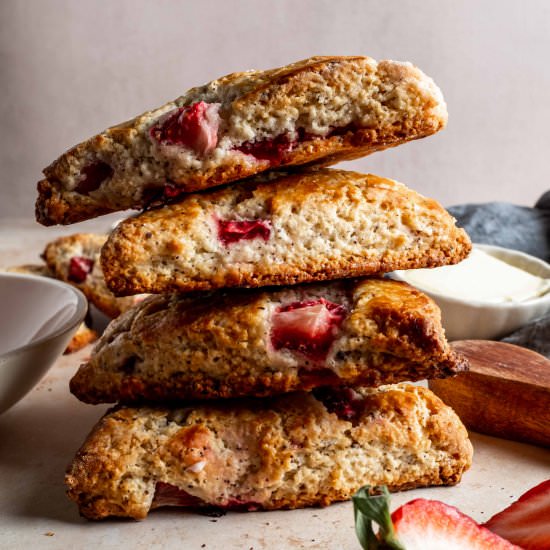 sumac strawberry scones - Recipe photo by whisked away kitchen