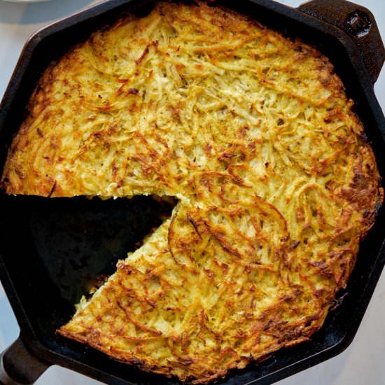 Cast-Iron Potato Kugel - Recipe photo by proportionalplate