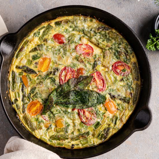 Asparagus Frittata Recipe - Recipe photo by Tina FitDiary