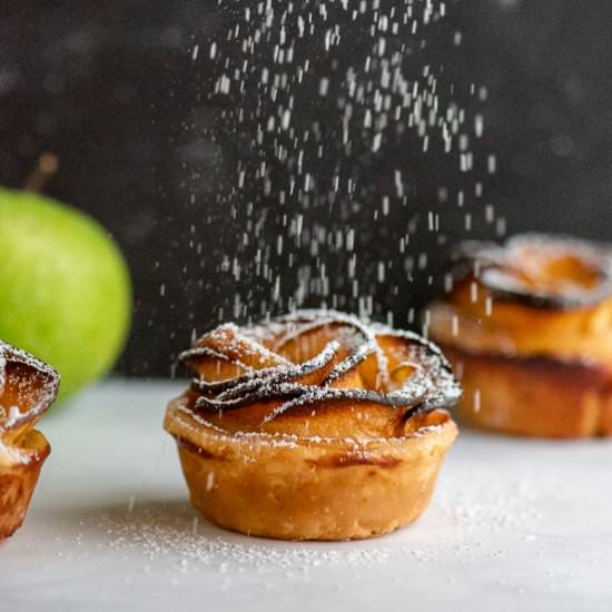 Apple Rose Tartlets - Recipe photo by The Gourmet Larder