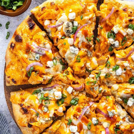 Buffalo Chicken Pizza - Recipe photo by Jessica Gavin