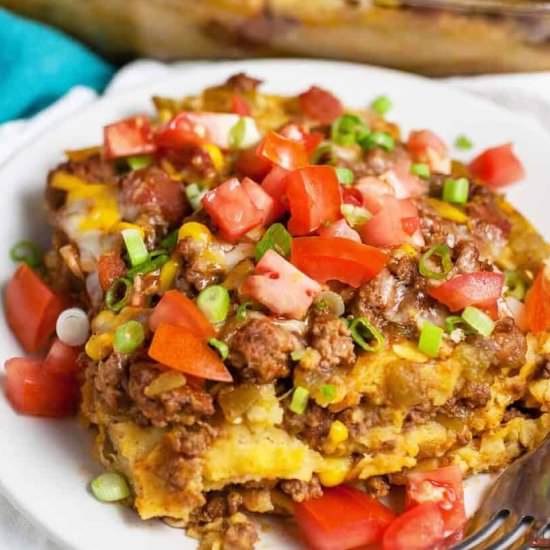 Easy Mexican Ground Beef Casserole - Recipe photo by BestBeefRecipes