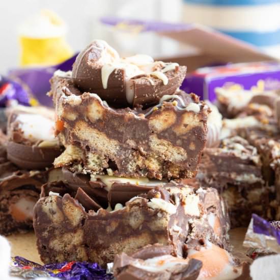 Easy Creme Egg Tiffin - Recipe photo by effortlessfoodie