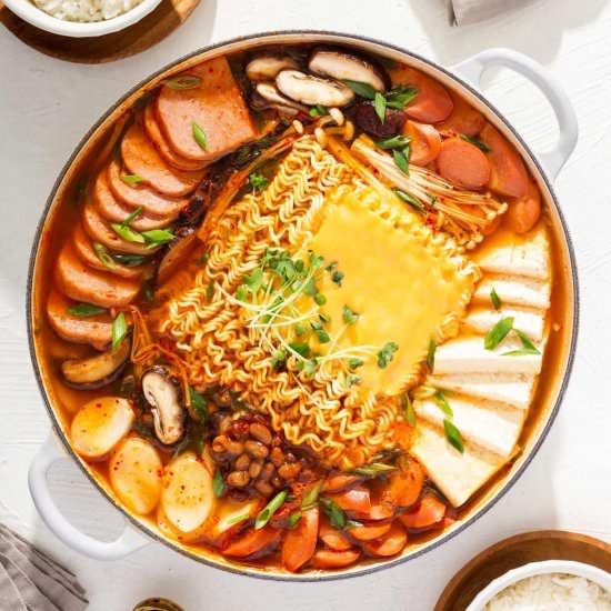 Korean Army Stew (budae jjigae) - Recipe photo by takestwoeggs