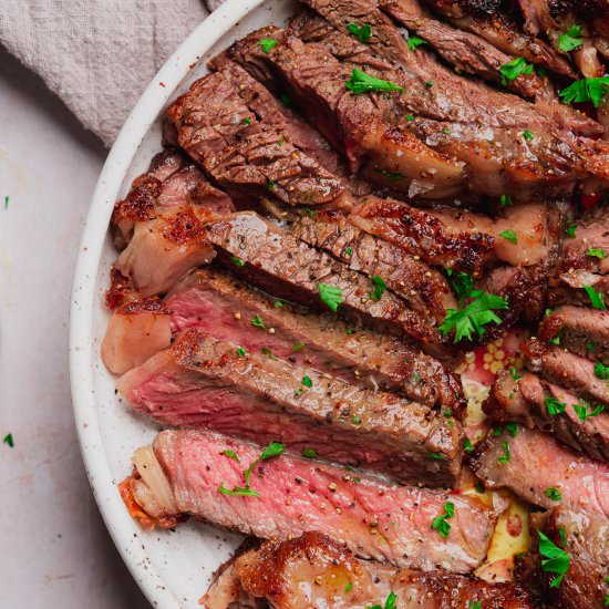 Air fryer ribeye - Recipe photo by afullliving