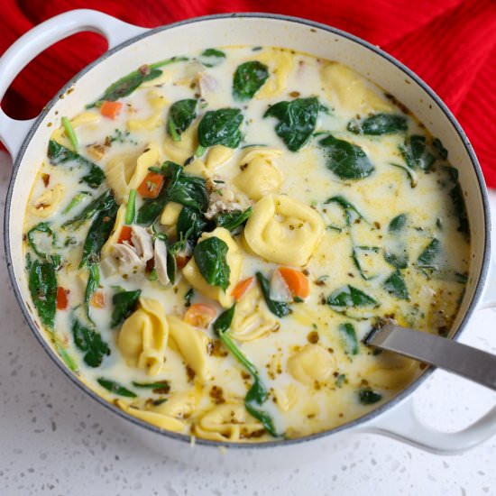 Chicken Tortellini Soup - Recipe photo by Small Town Woman