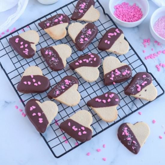 Vegan Valentine's Heart Cookies - Recipe photo by whollytasteful