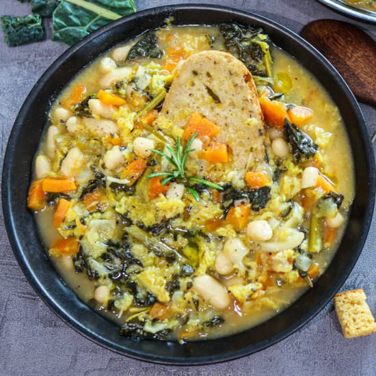 Tuscan Ribollita Soup - Recipe photo by aVegTasteFromAtoZ