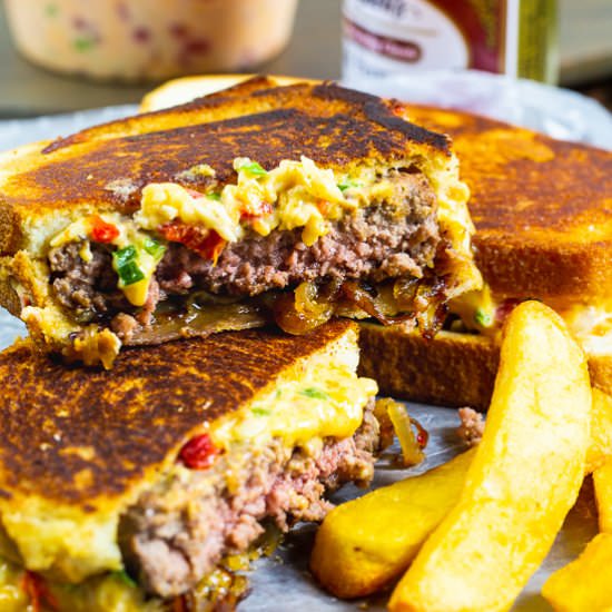 Pimento Cheese Patty Melts - Recipe photo by spicysouthernkitchen