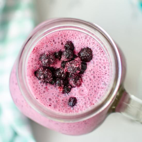 Blueberry Oatmeal Kefir Smoothie - Recipe photo by littlehomeinthemaking
