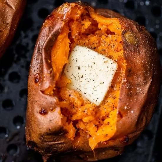 Air Fryer Baked Sweet Potato - Recipe photo by Skinnytaste