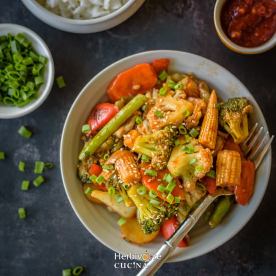 Easy Vegetable Stir-Fry - Recipe photo by Herbivore Cucina