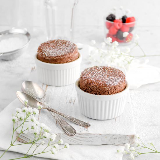Homemade Chocolate Soufflés (For 2) - Recipe photo by bakerstable