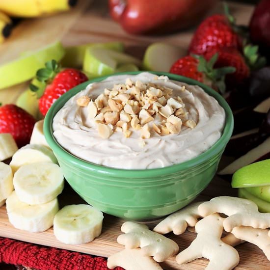 Peanut Butter Greek Yogurt Dip - Recipe photo by thekitchenismyplayground