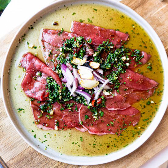 Vietnamese Beef Carpaccio - Recipe photo by fitsianfoodlife