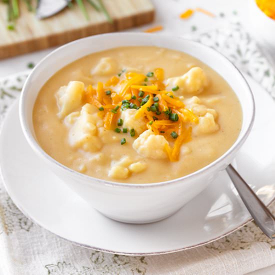 Cauliflower Cheese Soup - Recipe photo by thecozyapron
