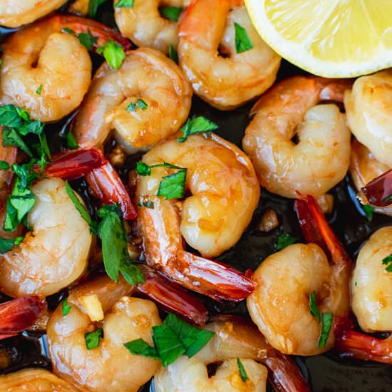 Honey Garlic Shrimp - Recipe photo by sticksscratchkitchen