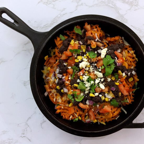 Loaded Sweet Potato Waffle Fries - Recipe photo by thecandidcooks