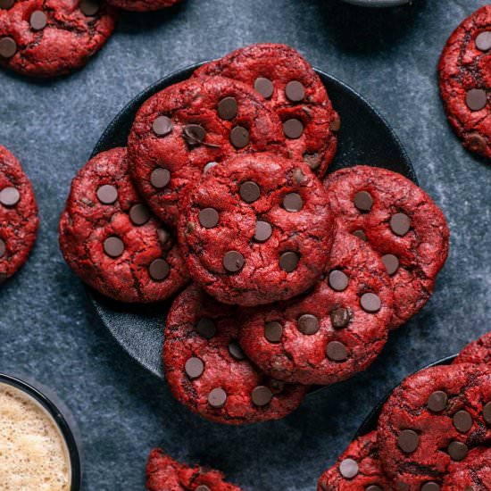 Vegan Red Velvet Cookies - Recipe photo by lovingitvegan