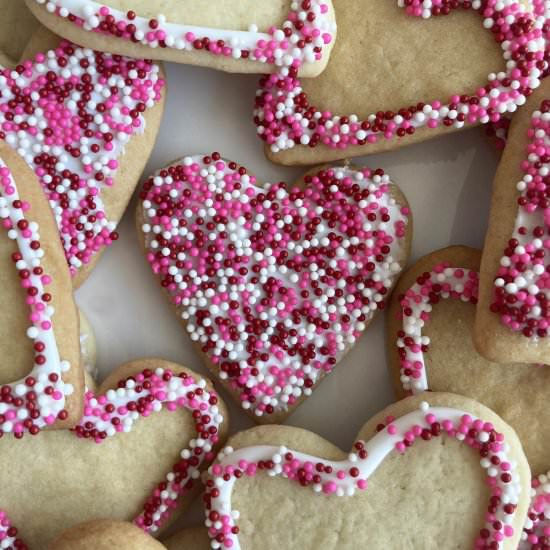 Heart Shaped Sugar Cookies - Recipe photo by the_wellness_walnut