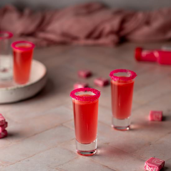 Pink Starburst Shots - Recipe photo by anerdcooks