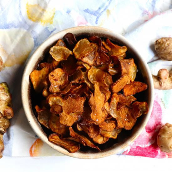 Jerusalem Artichoke Chips - Recipe photo by veryveganval