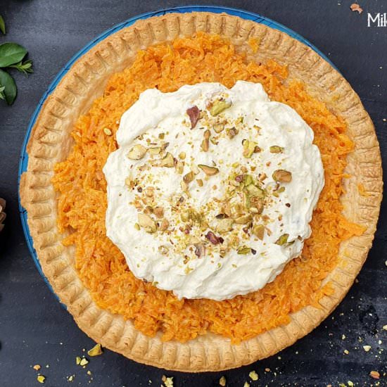 Carrot halwa tarts - Recipe photo by Mildlyindian