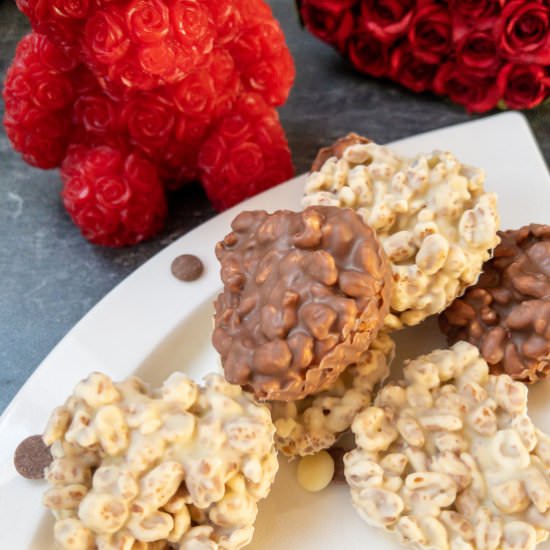 Puffed Rice with Chocolate Hearts - Recipe photo by CombineGoodFlavors