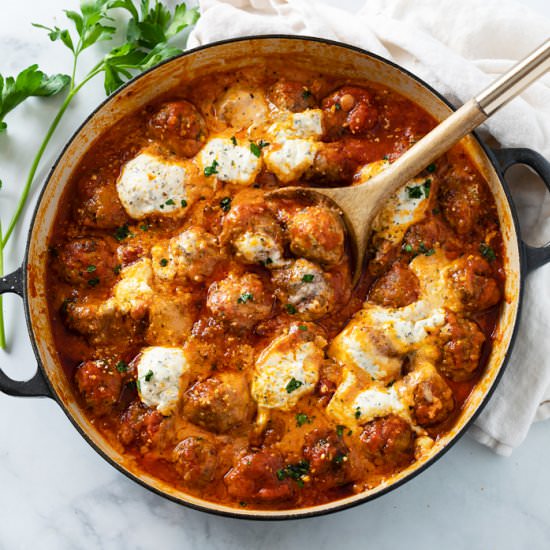Ricotta Meatballs - Recipe photo by TheCozyCook