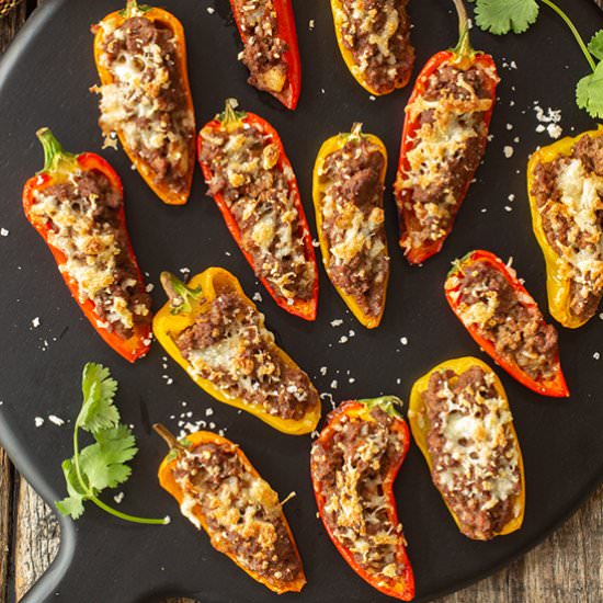Picadillo Stuffed Mini Peppers - Recipe photo by tenpoundcakecompany