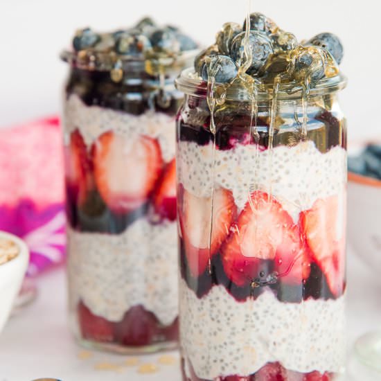 Chia Oats Fruit Parfaits - Recipe photo by senseandedibility