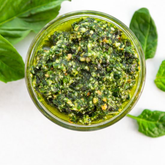 Spinach Pesto - Recipe photo by Kitchenskip