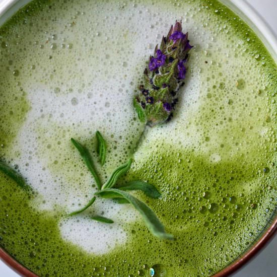 Matcha Lavender Latte - Recipe photo by proportionalplate