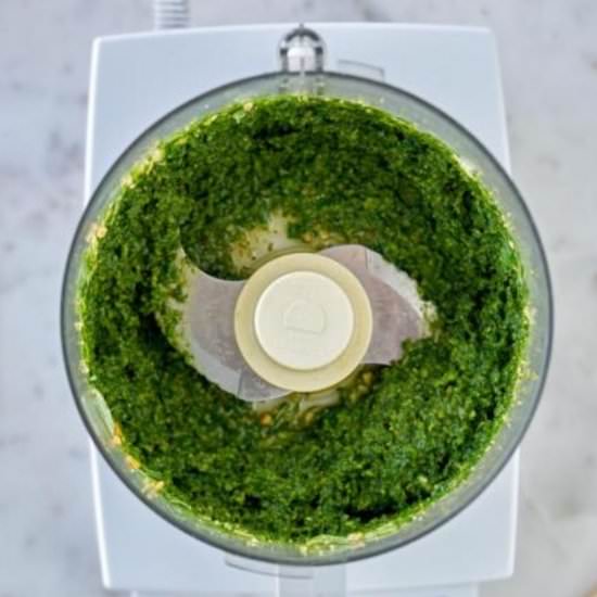 Garlic Basil Pesto - Recipe photo by proportionalplate