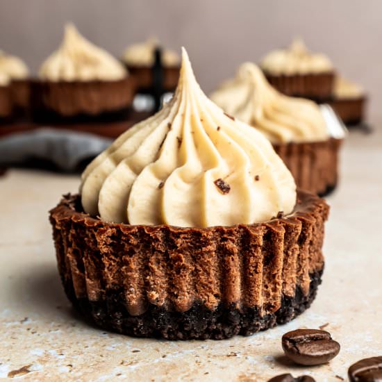 mini mocha cheesecakes - Recipe photo by whisked away kitchen