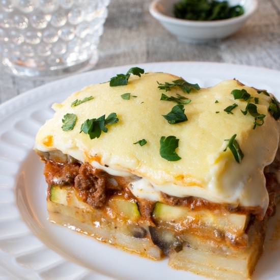 Greek Moussaka - Recipe photo by For the Love of Cooking