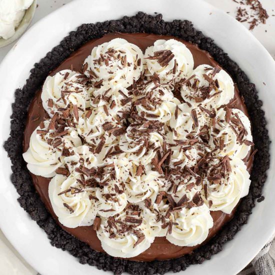 Chocolate Pie - Recipe photo by Celebrating Sweets