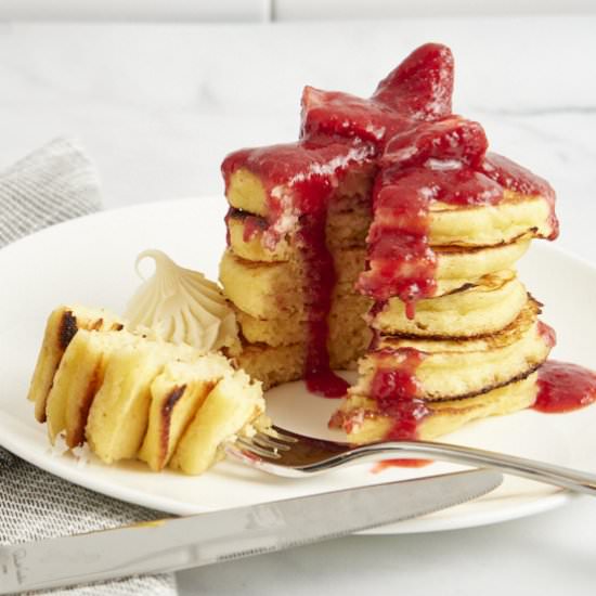 Cornmeal ricotta pancakes - Recipe photo by 8thstreetmess