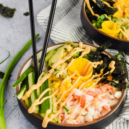 Homemade California Poke Bowl - Recipe photo by apaigeofpositivity