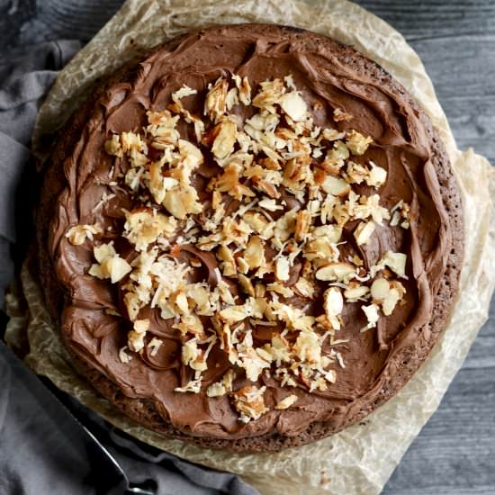 Chocolate Macaroon Cake - Recipe photo by simmerandsauce