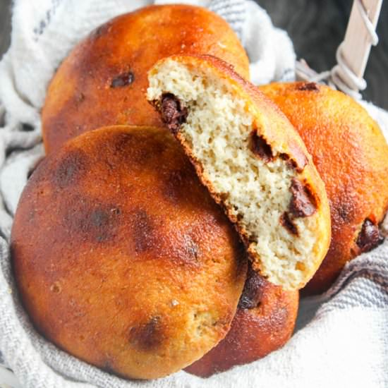 Keto Chocolate Chip Brioche Buns - Recipe photo by LowCarb Abode