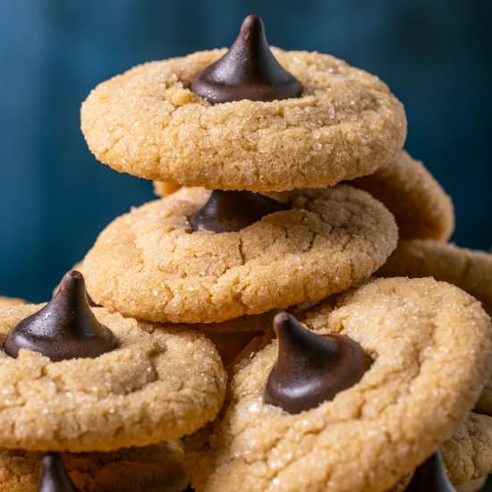 Vegan Peanut Butter Blossoms - Recipe photo by lovingitvegan