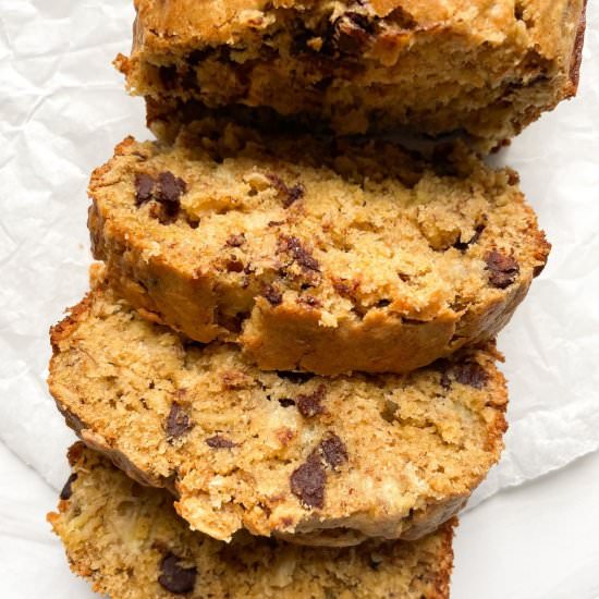 Banana Oatmeal Chocolate Chip Bread - Recipe photo by frozen_bananas_