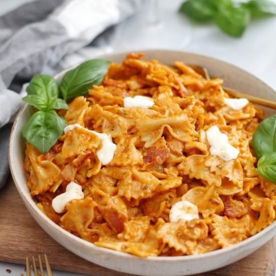 Pasta Alla Vodka with Bacon - Recipe photo by Ereese