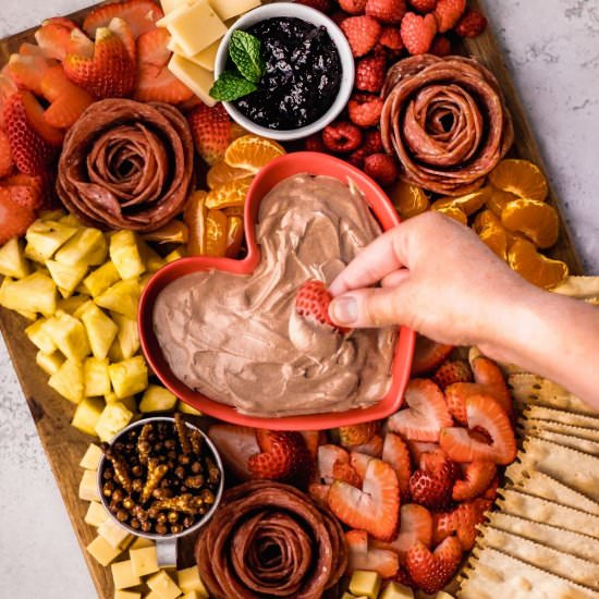 Valentine's Day Charcuterie Board - Recipe photo by Theoregondietitian