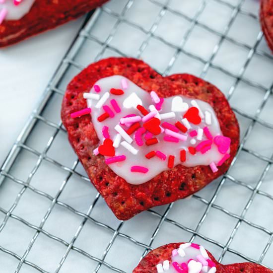 Red Velvet Pop Tarts - Recipe photo by Wearenotmartha