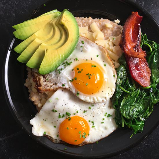 Stovetop or Instant Pot Savory Oats - Recipe photo by summeryule.com